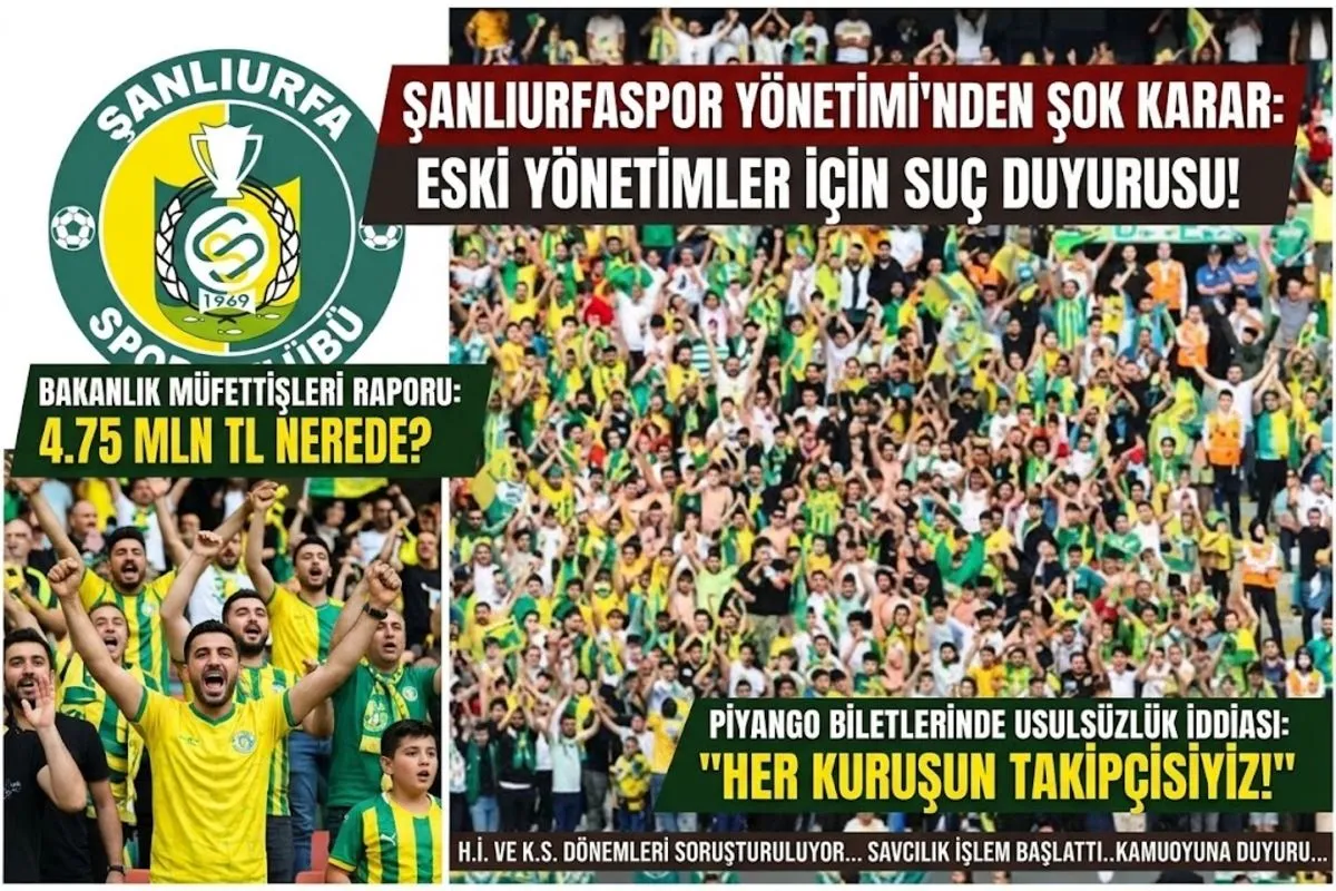 Şanlıurfaspor’dan Eski Yönetimler İçin Suç Duyurusu Açıklaması